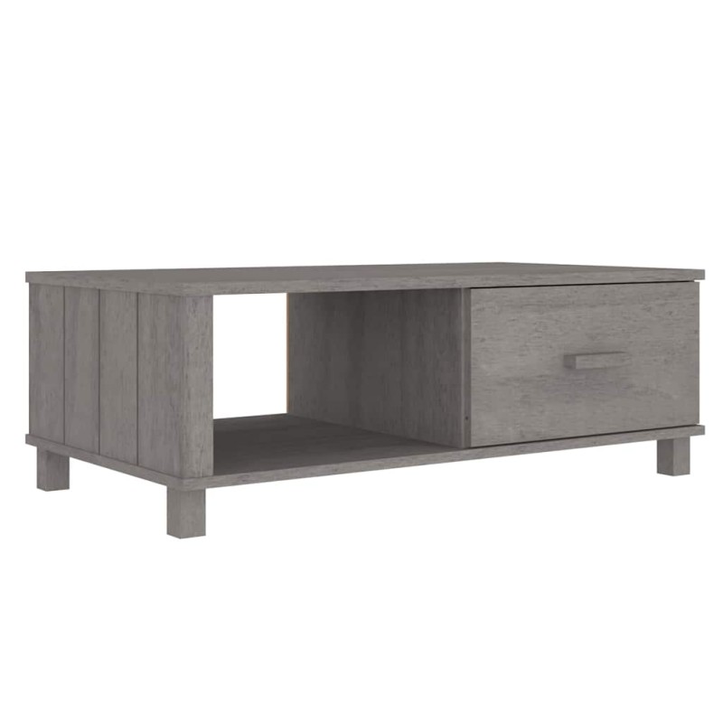 vidaXL Τραπεζάκι Σαλονιού HAMAR Αν. Γκρι 100x55x35εκ Μασίφ Ξύλο Πεύκου