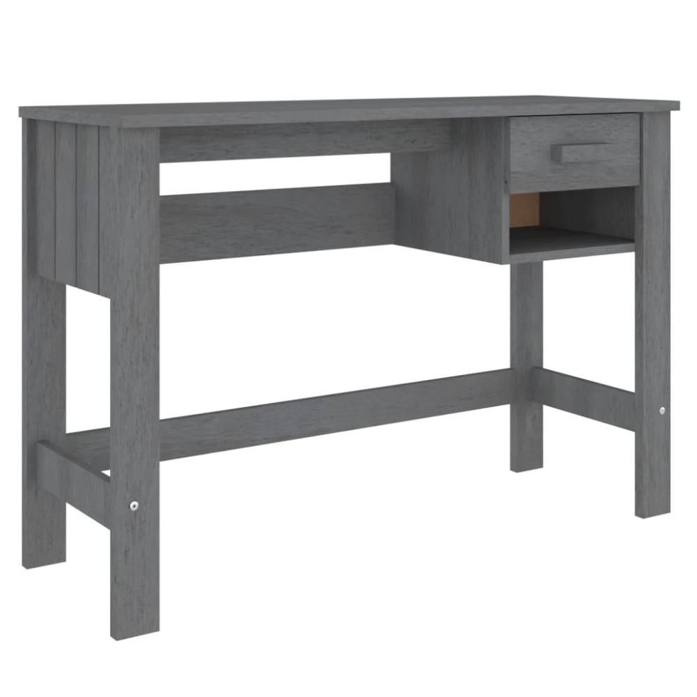 vidaXL Γραφείο HAMAR Σκ. Γκρι 110 x 40 x 75 εκ. Μασίφ Ξύλο Πεύκου