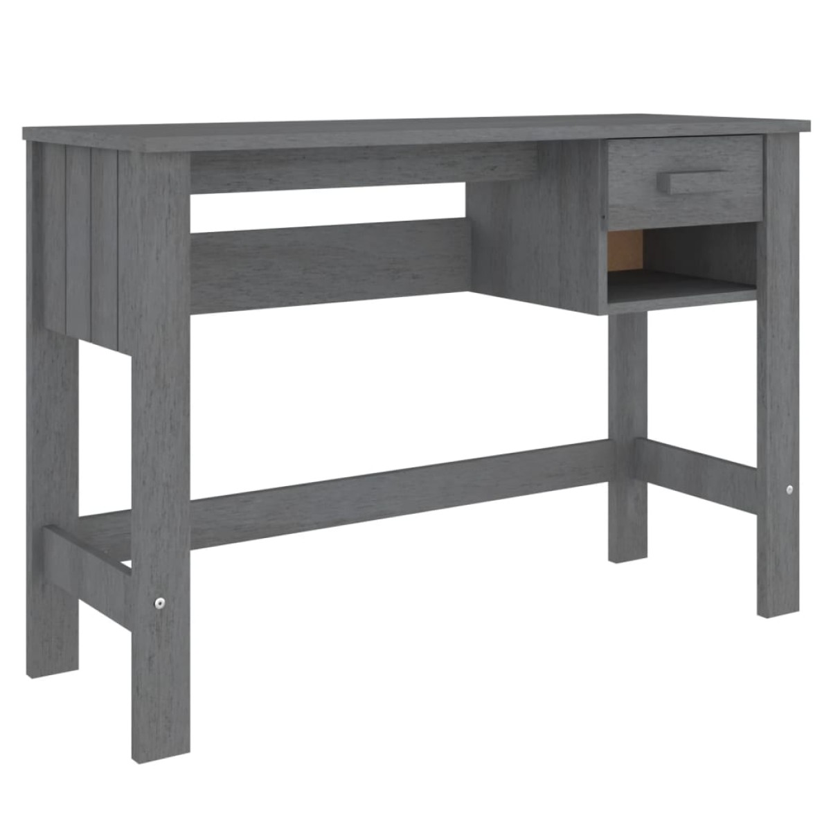 vidaXL Γραφείο HAMAR Σκ. Γκρι 110 x 40 x 75 εκ. Μασίφ Ξύλο Πεύκου