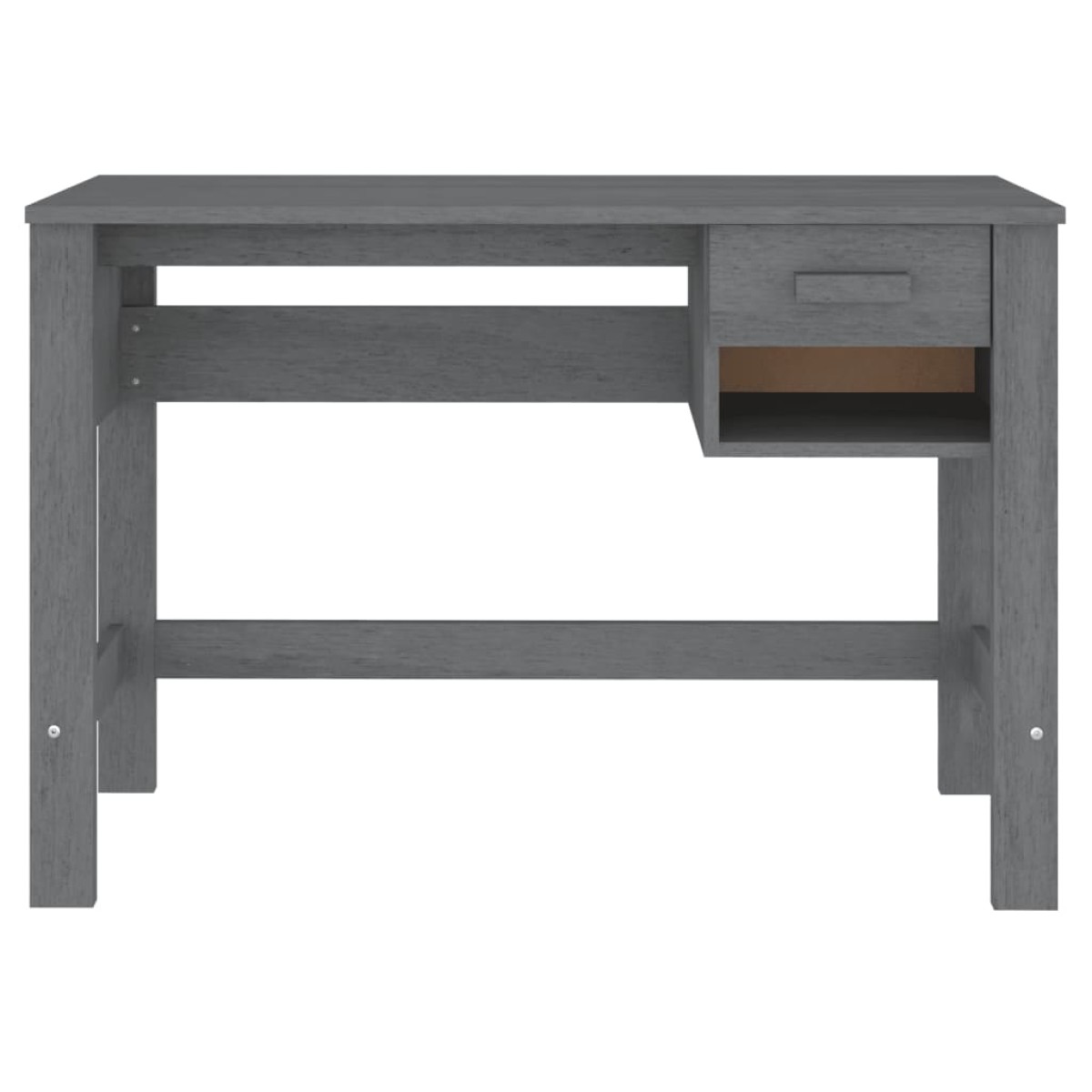 vidaXL Γραφείο HAMAR Σκ. Γκρι 110 x 40 x 75 εκ. Μασίφ Ξύλο Πεύκου