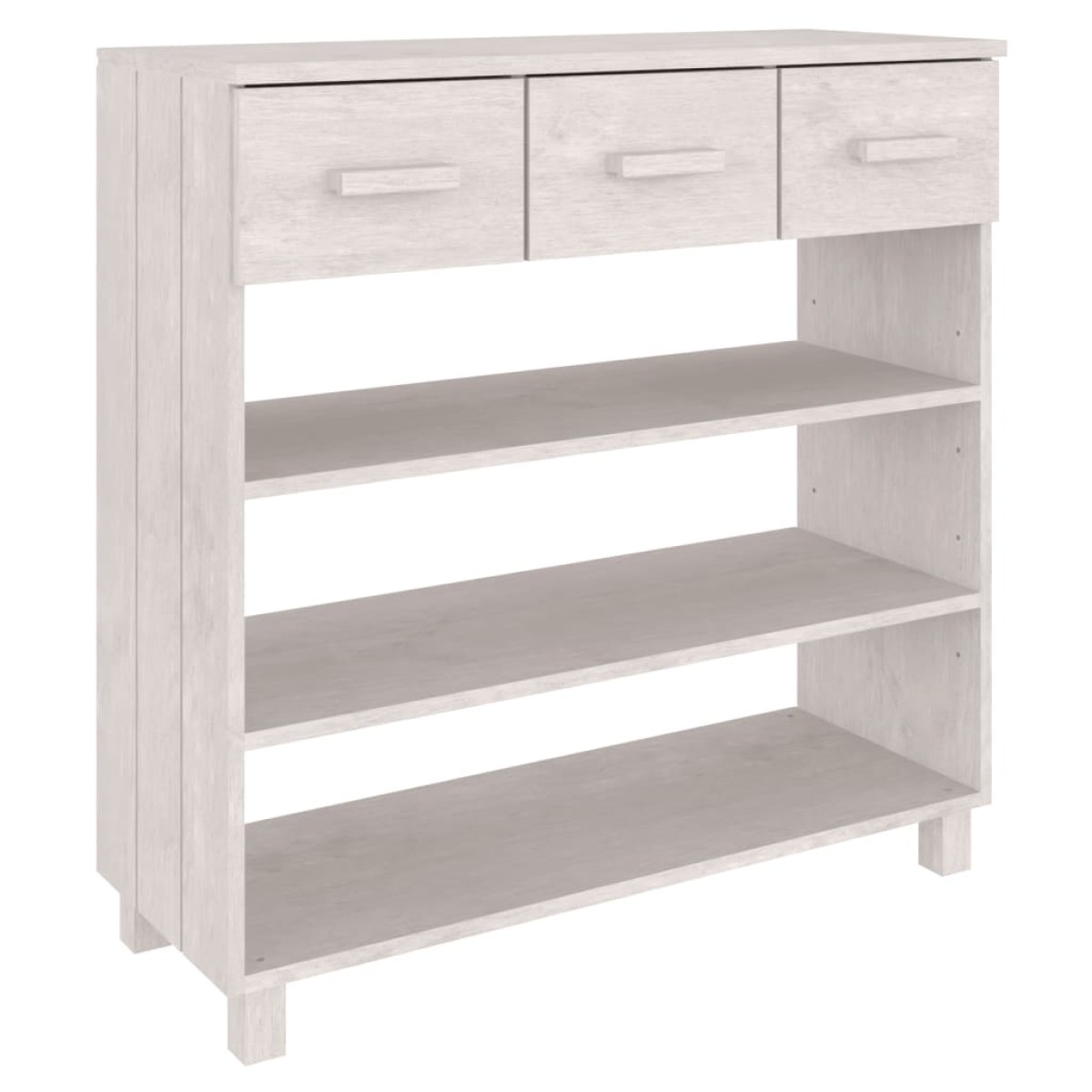 vidaXL Τραπέζι Κονσόλα HAMAR Λευκό 90x35x90 εκ. Μασίφ Ξύλο Πεύκου