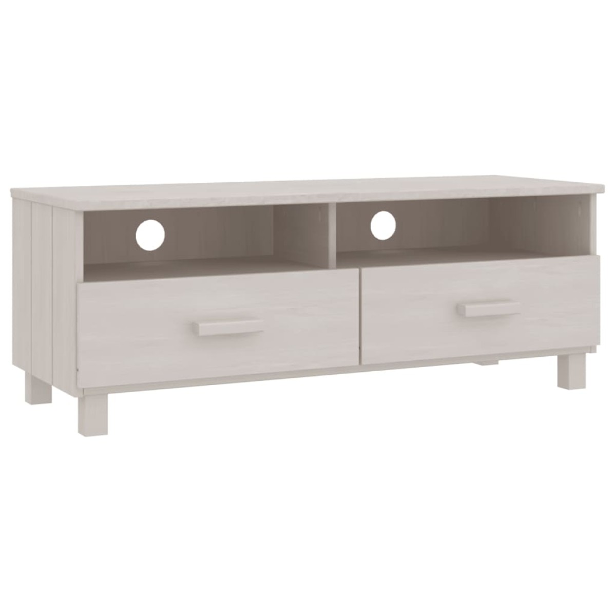 vidaXL Έπιπλο Τηλεόρασης HAMAR Λευκό 106x40x80 εκ. Μασίφ Ξύλο Πεύκου