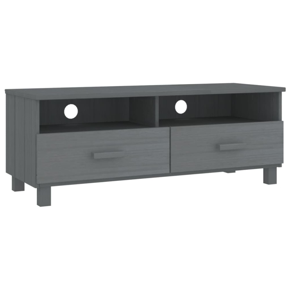 vidaXL Έπιπλο Τηλεόρασης HAMAR Σκ. Γκρι 106x40x40εκ. Μασίφ Ξύλο Πεύκου