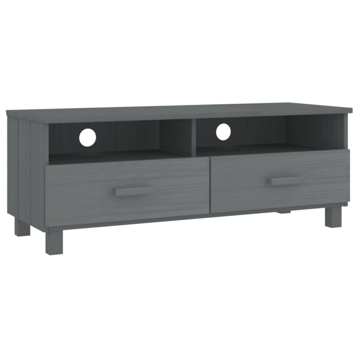 vidaXL Έπιπλο Τηλεόρασης HAMAR Σκ. Γκρι 106x40x40εκ. Μασίφ Ξύλο Πεύκου
