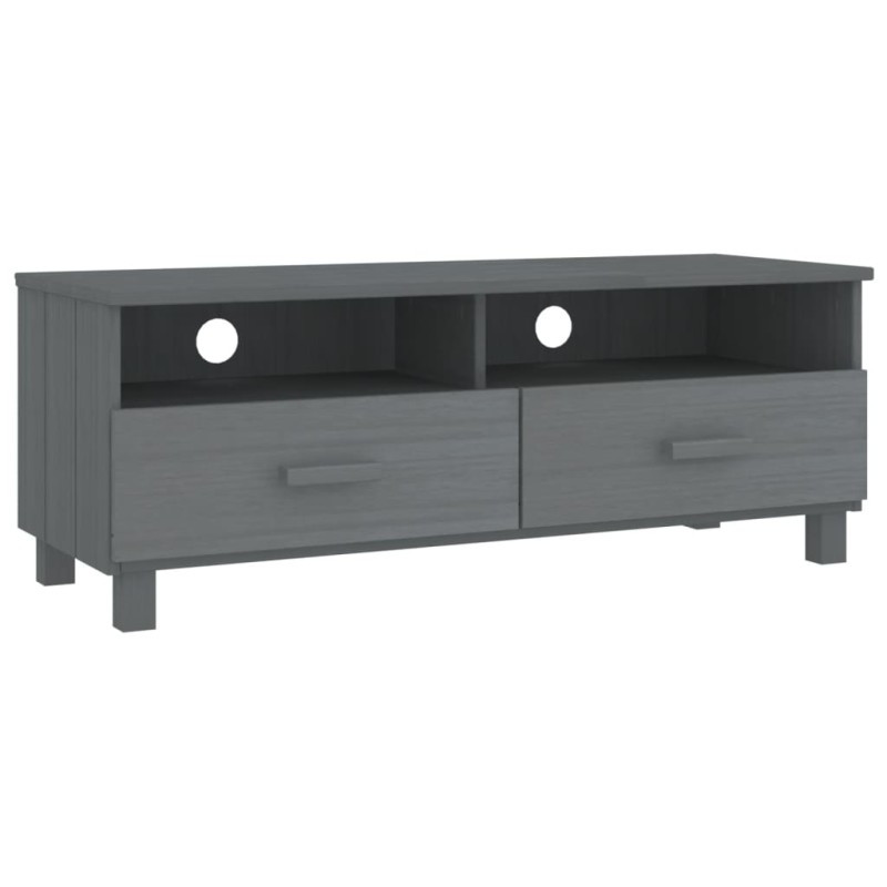vidaXL Έπιπλο Τηλεόρασης HAMAR Σκ. Γκρι 106x40x40εκ. Μασίφ Ξύλο Πεύκου