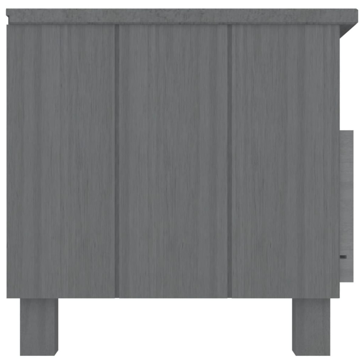 vidaXL Έπιπλο Τηλεόρασης HAMAR Σκ. Γκρι 106x40x40εκ. Μασίφ Ξύλο Πεύκου