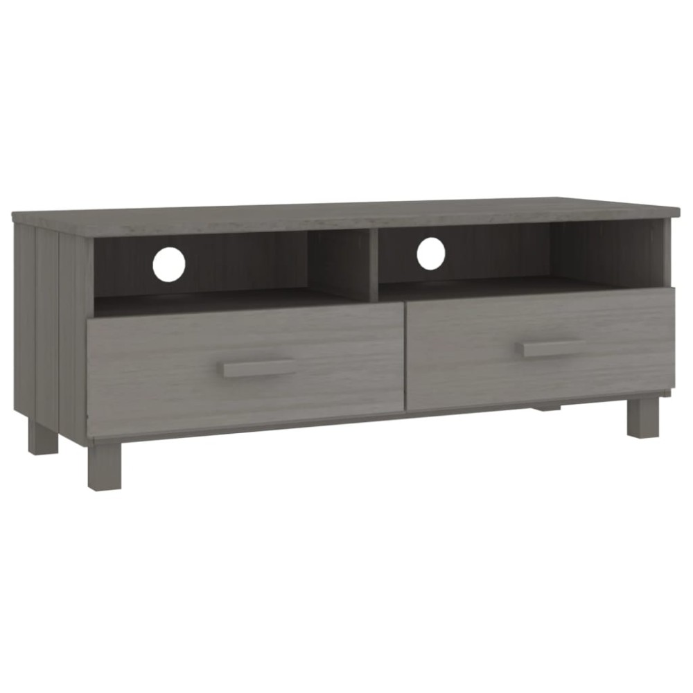 vidaXL Έπιπλο Τηλεόρασης HAMAR Αν. Γκρι 106x40x40εκ. Μασίφ Ξύλο Πεύκου