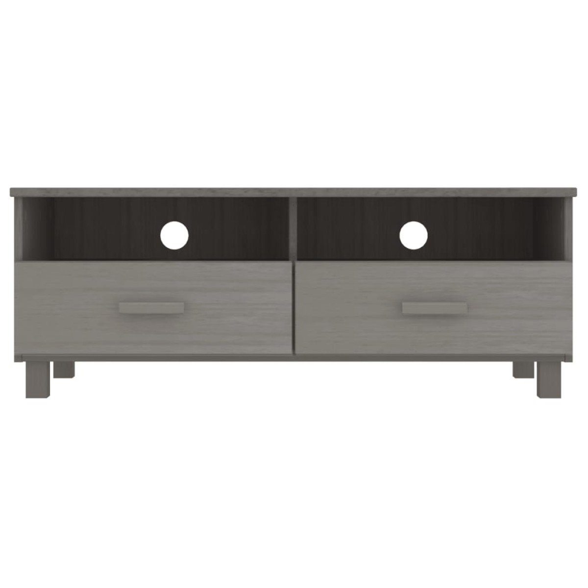 vidaXL Έπιπλο Τηλεόρασης HAMAR Αν. Γκρι 106x40x40εκ. Μασίφ Ξύλο Πεύκου