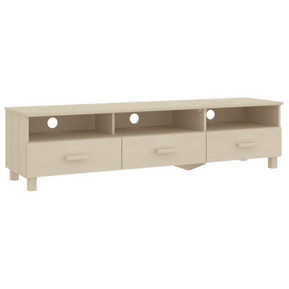 vidaXL Έπιπλο Τηλεόρασης HAMAR Μελί 158x40x40 εκ. Μασίφ Ξύλο Πεύκου