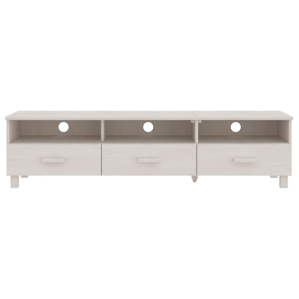 vidaXL Έπιπλο Τηλεόρασης HAMAR Λευκό 158x40x40 εκ. Μασίφ Ξύλο Πεύκου