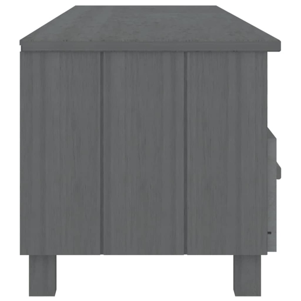 vidaXL Έπιπλο Τηλεόρασης HAMAR Σκ. Γκρι 158x40x40εκ. Μασίφ Ξύλο Πεύκου
