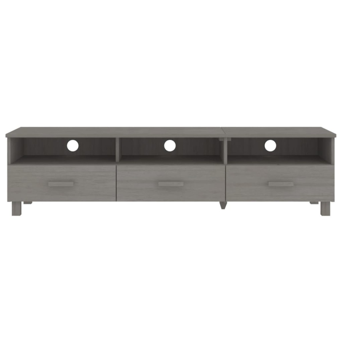 vidaXL Έπιπλο Τηλεόρασης HAMAR Αν. Γκρι 158x40x40εκ. Μασίφ Ξύλο Πεύκου