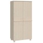 vidaXL Ντουλάπα HAMAR Καφέ Μελί 89 x 50 x 180 εκ. Μασίφ Ξύλο Πεύκου