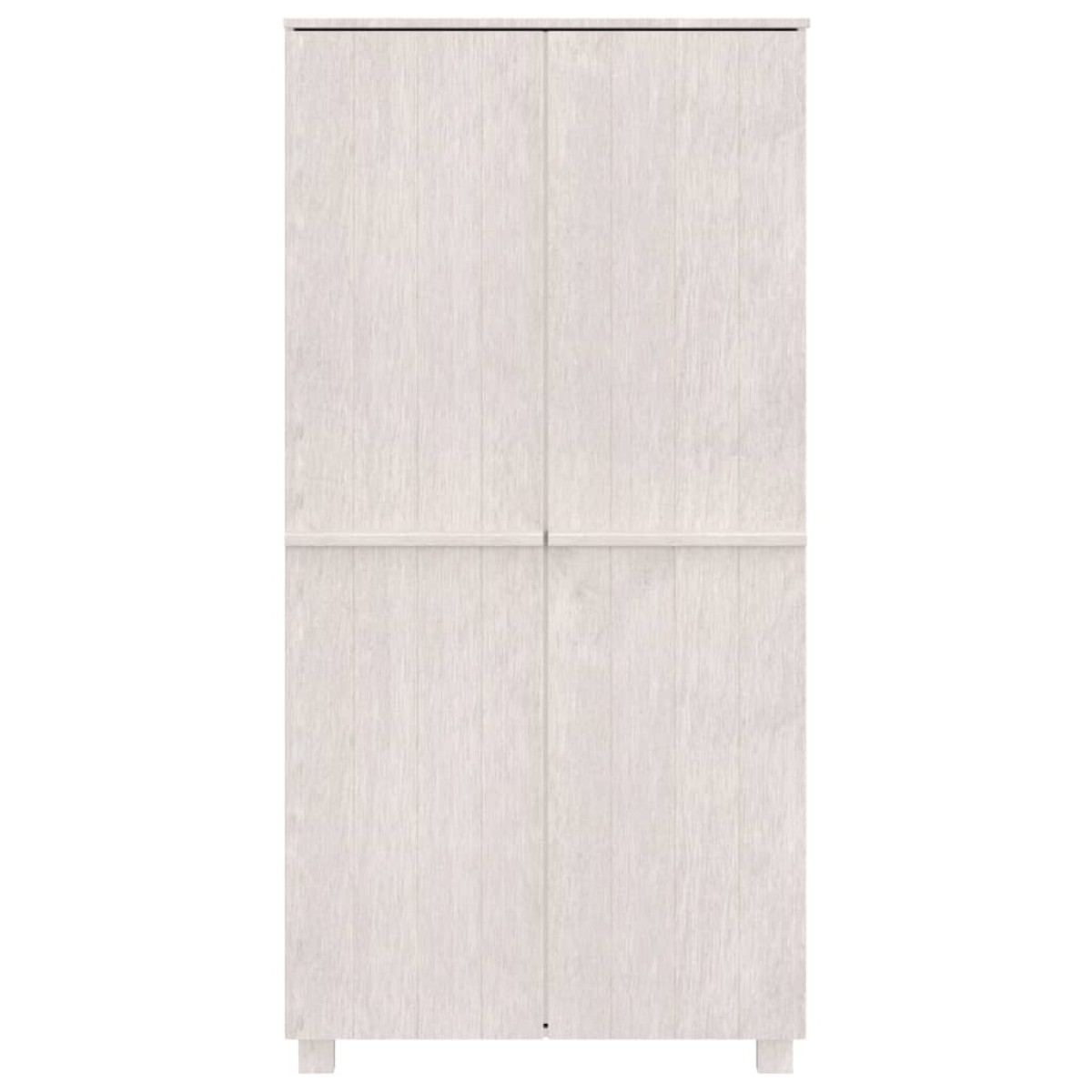 vidaXL Ντουλάπα HAMAR Λευκό 89 x 50 x 180 εκ. από Μασίφ Ξύλο Πεύκου