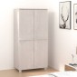 vidaXL Ντουλάπα HAMAR Λευκό 89 x 50 x 180 εκ. από Μασίφ Ξύλο Πεύκου
