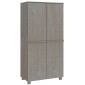 vidaXL Ντουλάπα HAMAR Αν. Γκρι 89 x 50 x 180 εκ. από Μασίφ Ξύλο Πεύκου