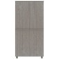 vidaXL Ντουλάπα HAMAR Αν. Γκρι 89 x 50 x 180 εκ. από Μασίφ Ξύλο Πεύκου