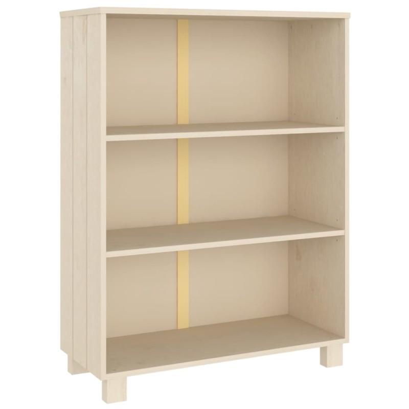 vidaXL Βιβλιοθήκη HAMAR Καφέ Μελί 85 x 35 x 112 εκ. Μασίφ Ξύλο Πεύκου