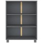 vidaXL Βιβλιοθήκη HAMAR Σκ. Γκρι 85 x 35 x 112 εκ. Μασίφ Ξύλο Πεύκου