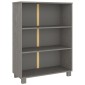 vidaXL Βιβλιοθήκη HAMAR Αν. Γκρι 85 x 35 x 112 εκ. Μασίφ Ξύλο Πεύκου