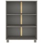 vidaXL Βιβλιοθήκη HAMAR Αν. Γκρι 85 x 35 x 112 εκ. Μασίφ Ξύλο Πεύκου