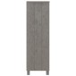 vidaXL Βιβλιοθήκη HAMAR Αν. Γκρι 85 x 35 x 112 εκ. Μασίφ Ξύλο Πεύκου