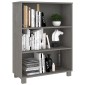vidaXL Βιβλιοθήκη HAMAR Αν. Γκρι 85 x 35 x 112 εκ. Μασίφ Ξύλο Πεύκου
