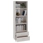 vidaXL Ραφιέρα HAMAR Λευκή 60 x 35 x 180 εκ. από Μασίφ Ξύλο Πεύκου