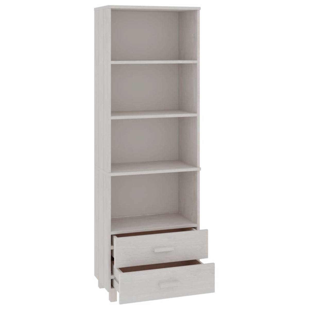 vidaXL Ραφιέρα HAMAR Λευκή 60 x 35 x 180 εκ. από Μασίφ Ξύλο Πεύκου