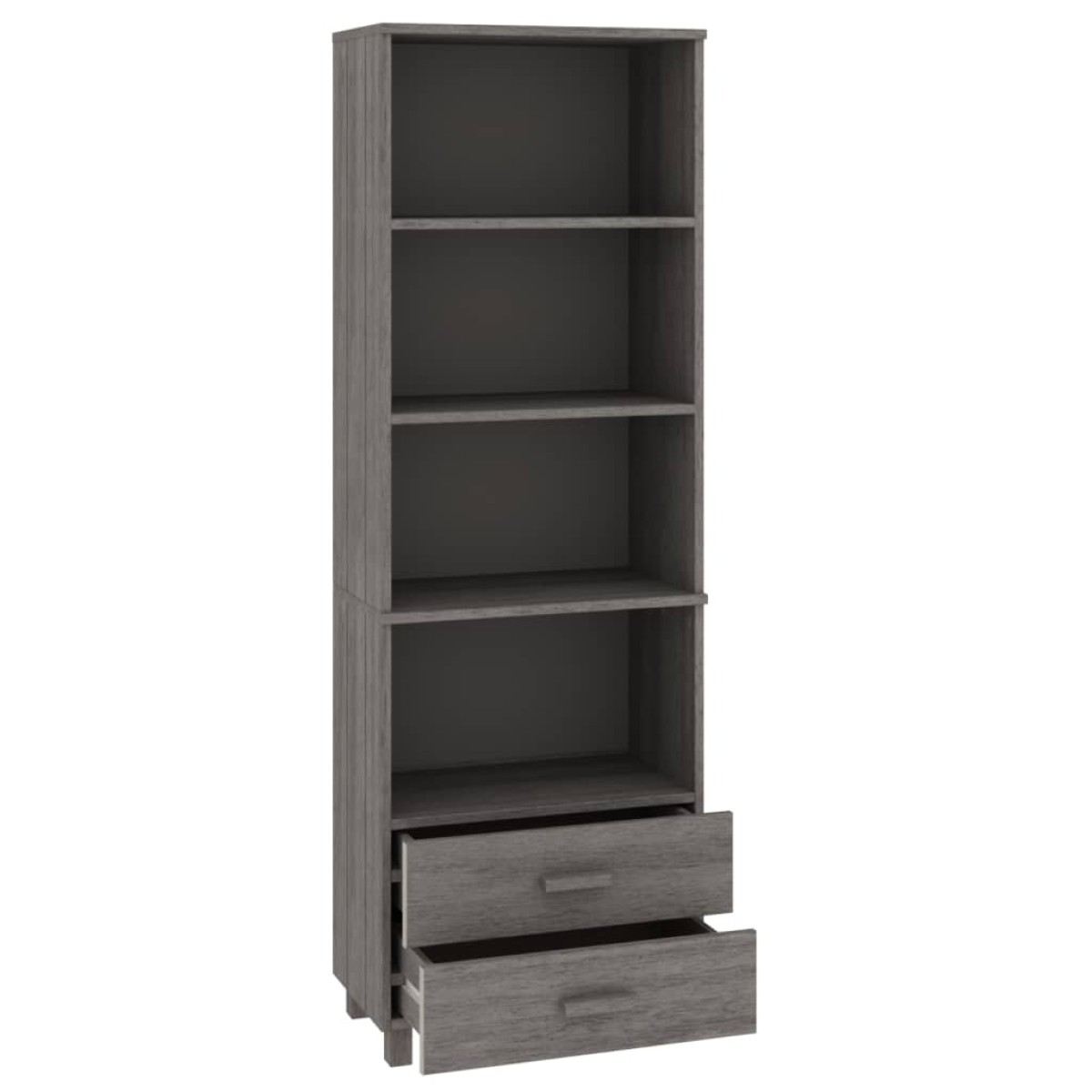vidaXL Ντουλάπι HAMAR Αν. Γκρι 60 x 35 x 180 εκ Μασίφ Ξύλο Πεύκου