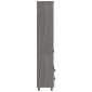 vidaXL Ντουλάπι HAMAR Αν. Γκρι 60 x 35 x 180 εκ Μασίφ Ξύλο Πεύκου