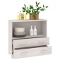 vidaXL Ντουλάπι HAMAR Λευκό 85 x 35 x 80 εκ. από Μασίφ Ξύλο Πεύκου