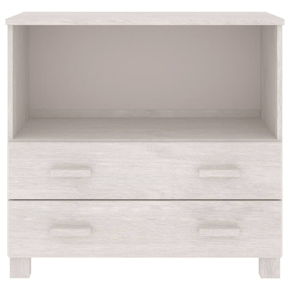 vidaXL Ντουλάπι HAMAR Λευκό 85 x 35 x 80 εκ. από Μασίφ Ξύλο Πεύκου