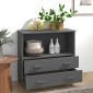 vidaXL Ντουλάπι HAMAR Σκ. Γκρι 85 x 35 x 80 εκ. από Μασίφ Ξύλο Πεύκου