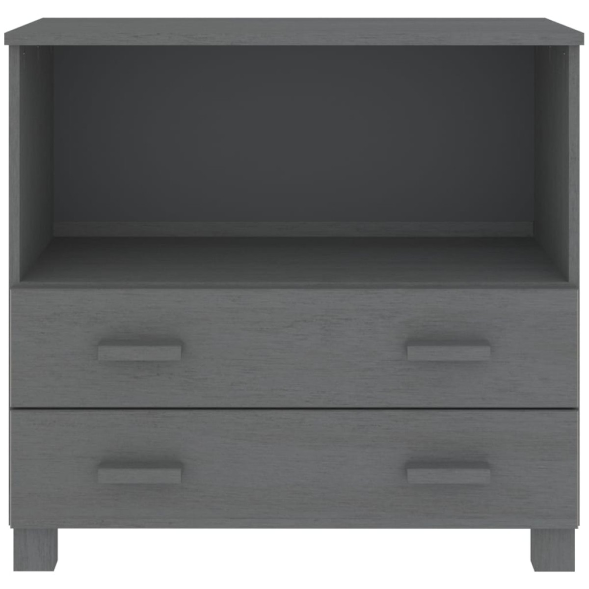 vidaXL Ντουλάπι HAMAR Σκ. Γκρι 85 x 35 x 80 εκ. από Μασίφ Ξύλο Πεύκου