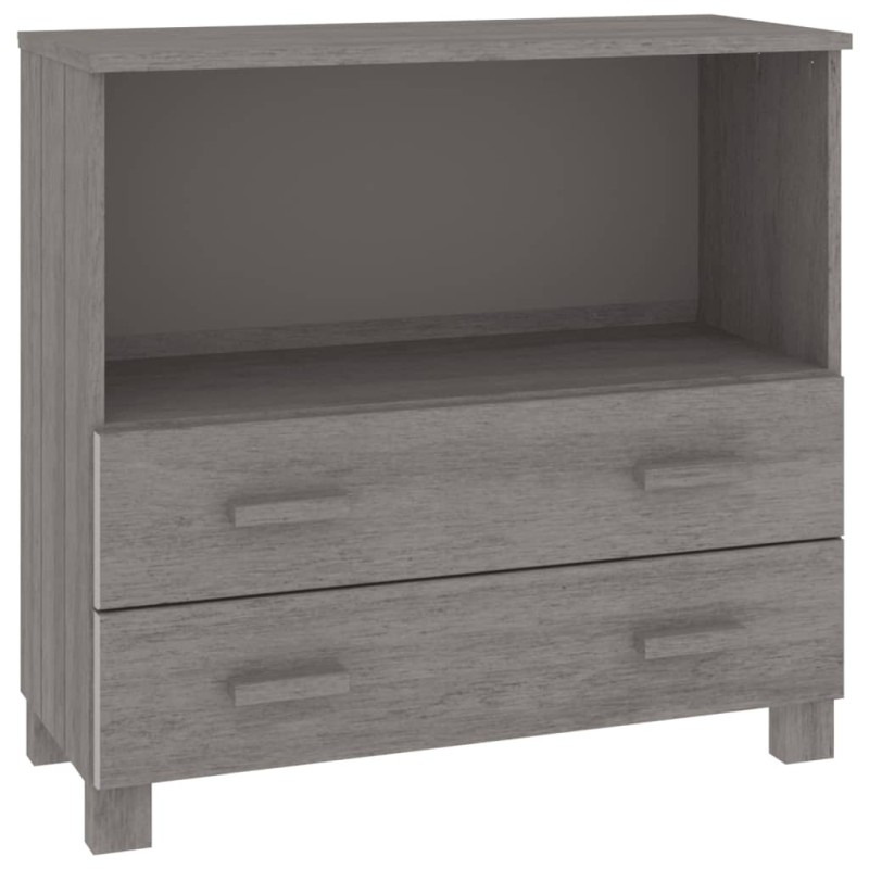 vidaXL Ντουλάπι HAMAR Αν. Γκρι 85 x 35 x 80 εκ. από Μασίφ Ξύλο Πεύκου