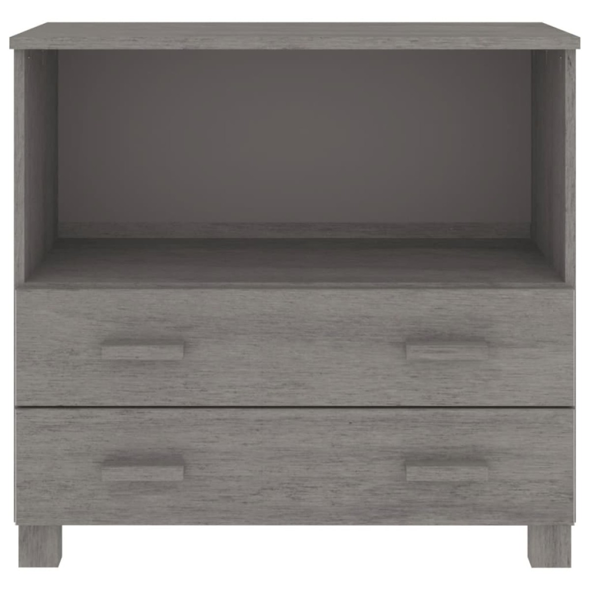 vidaXL Ντουλάπι HAMAR Αν. Γκρι 85 x 35 x 80 εκ. από Μασίφ Ξύλο Πεύκου