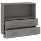 vidaXL Ντουλάπι HAMAR Αν. Γκρι 85 x 35 x 80 εκ. από Μασίφ Ξύλο Πεύκου