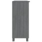 vidaXL Ντουλάπι HAMAR Σκ. Γκρι 85 x 35 x 80 εκ. από Μασίφ Ξύλο Πεύκου
