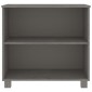 vidaXL Ντουλάπι HAMAR Αν. Γκρι 85 x 35 x 80 εκ. από Μασίφ Ξύλο Πεύκου