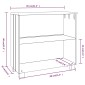 vidaXL Ντουλάπι HAMAR Αν. Γκρι 85 x 35 x 80 εκ. από Μασίφ Ξύλο Πεύκου