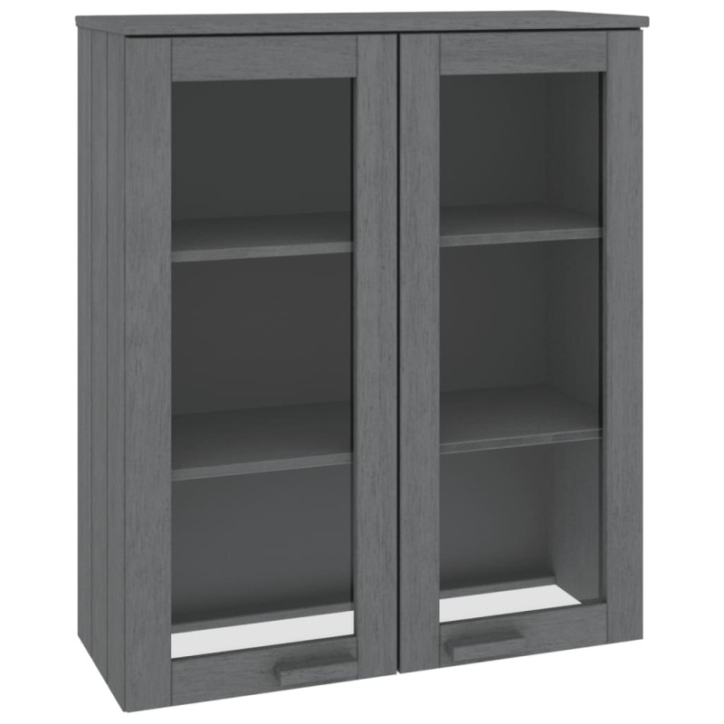 vidaXL Πάνω Μέρος Ντουλαπιού HAMAR Γκρι 85x35x100 εκ. Μασίφ Πεύκο
