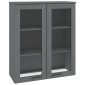 vidaXL Πάνω Μέρος Ντουλαπιού HAMAR Γκρι 85x35x100 εκ. Μασίφ Πεύκο