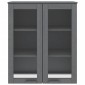 vidaXL Πάνω Μέρος Ντουλαπιού HAMAR Γκρι 85x35x100 εκ. Μασίφ Πεύκο