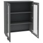 vidaXL Πάνω Μέρος Ντουλαπιού HAMAR Γκρι 85x35x100 εκ. Μασίφ Πεύκο