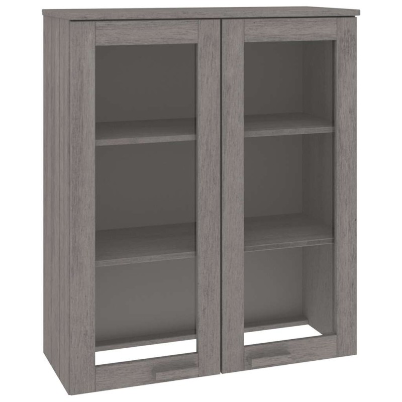 vidaXL Πάνω Μέρος Ντουλαπιού HAMAR Αν. Γκρι 85x35x100 εκ. Μασίφ Πεύκο