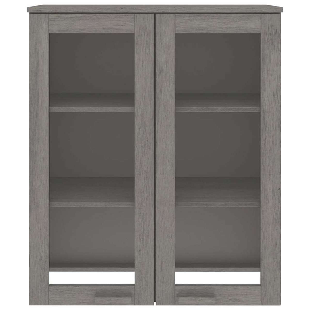 vidaXL Πάνω Μέρος Ντουλαπιού HAMAR Αν. Γκρι 85x35x100 εκ. Μασίφ Πεύκο