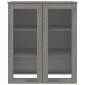 vidaXL Πάνω Μέρος Ντουλαπιού HAMAR Αν. Γκρι 85x35x100 εκ. Μασίφ Πεύκο