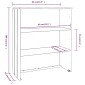 vidaXL Πάνω Μέρος για Ντουλάπι HAMAR Μελί 85 x 35 x 100εκ. Ξύλο Πεύκου
