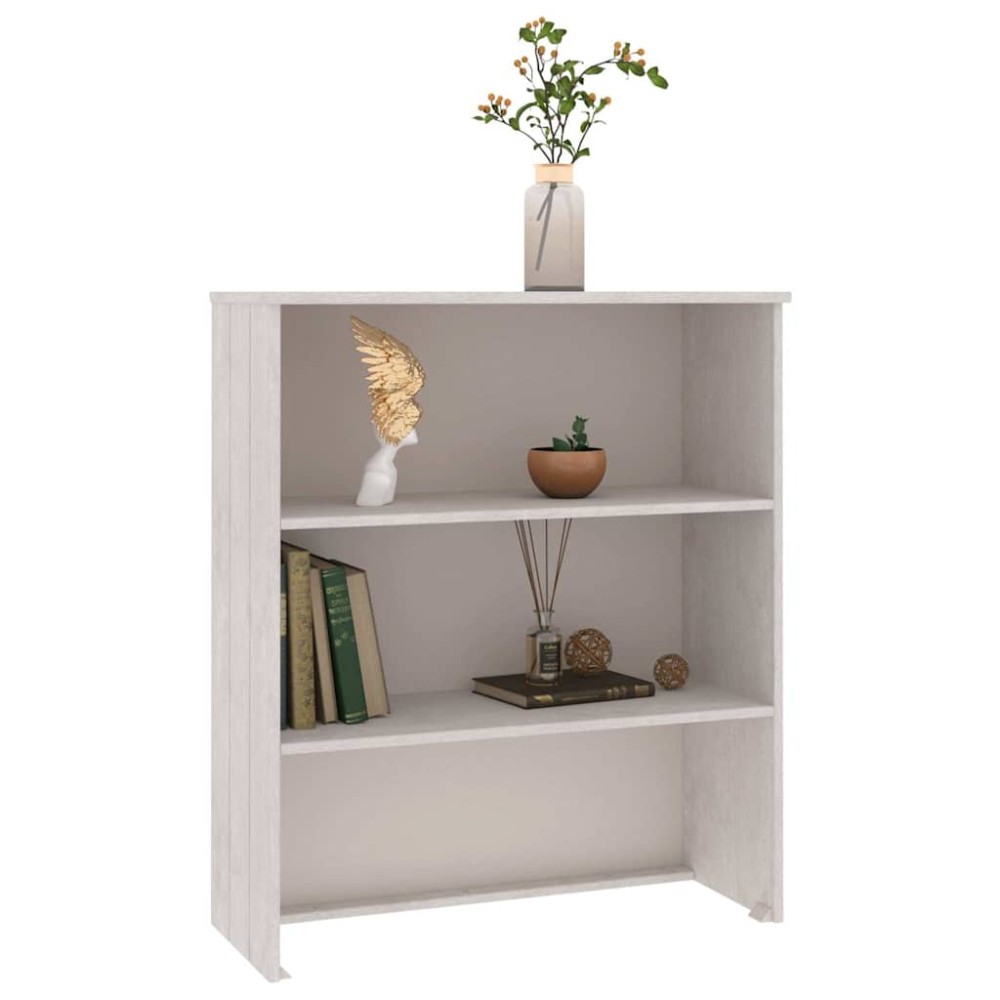 vidaXL Πάνω Μέρος Ντουλαπιού HAMAR Λευκό 85x35x100 εκ. Μασίφ Πεύκο